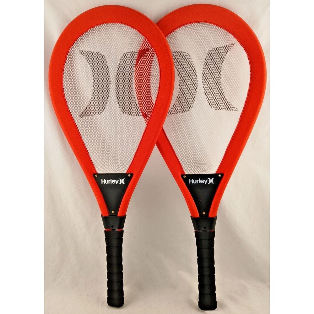 Set of 2 HURLEY Jumbo Badminton Oversized Racquets-Red-EXCELLENT!
